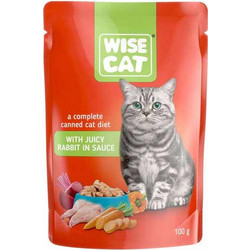 Wise Cat Adult with Juicy Rabbit in Gravy 100gr