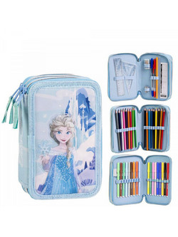 Cerda Frozen Κασετίνα Γεμάτη με 3 Θήκες Γαλάζια 2700001688