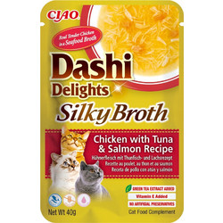 Inaba Dashi Delights Silky Broth with Chicken, Tuna & Salmon 40gr