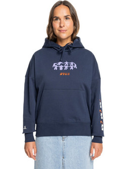 RVCA Gabrielle Γυναικείο Φούτερ με Κουκούλα & Τσέπες Navy Μπλε EVJSF00105-NVY