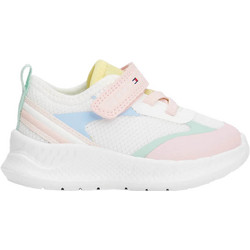 Tommy Hilfiger Παιδικά Sneakers Λευκά Σομόν Γαλάζια T1A9-33755-1697-Y913