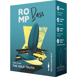 Romp Bass The Whole Truth Πρωκτική Σφήνα Ασύρματη με Δόνηση 10.2cm Πράσινη