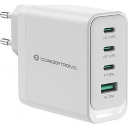 Conceptronic ALTHEA22W100 Φορτιστής χωρίς Καλώδιο με Θύρα USB-A & 3 Θύρες USB-C 100W Quick Charge 3.0 & Power Delivery