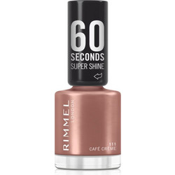 Rimmel 60 Seconds Super Shine 111 Cafe Creme Gloss Βερνίκι Νυχιών Quick Dry 8ml