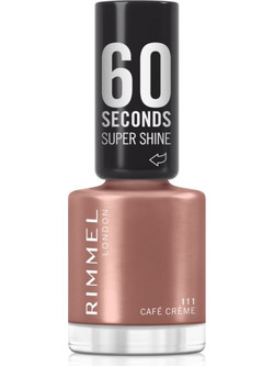 Rimmel 60 Seconds Super Shine 111 Cafe Creme Gloss Βερνίκι Νυχιών Quick Dry 8ml