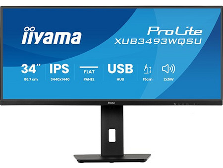 iiyama ProLite XUB3493WQSU-B6 Ultrawide IPS HDR Monitor 34" 3440x1440 QHD 120Hz 1ms