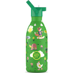 Cool Bottles Rolling Skaters Παιδικό Παγούρι Ανοξείδωτο Πράσινο 500ml