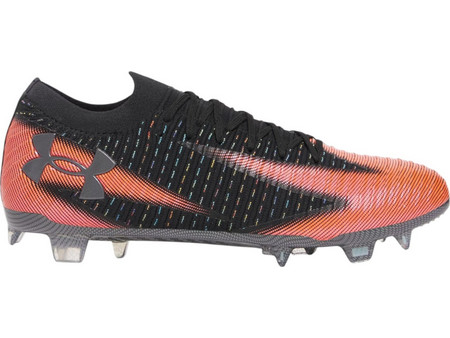 Under Armour Shadow Elite 3 FG 3028288-004 Ποδοσφαιρικά Παπούτσια με Τάπες και Καλτσάκι Μαύρα Πορτοκαλί