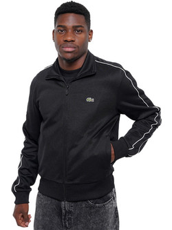 Lacoste Ανδρική Ζακέτα Φούτερ με Φερμουάρ Μαύρη SH145700-031
