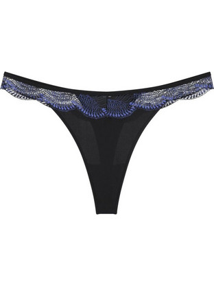 Triumph Comfort GLAM Γυναικείο Sexy String με Δαντέλα Navy Μπλε 10224956-0004