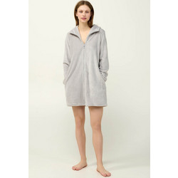 Vamp Γυναικεία Ρόμπα Χειμωνιάτικη Fleece Γκρι 23282
