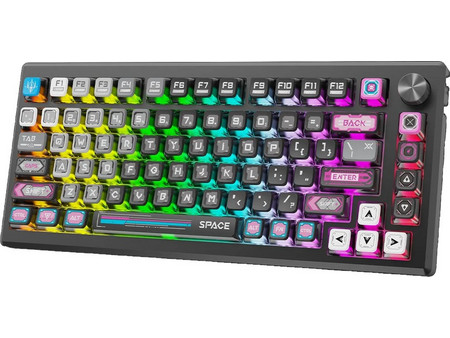 Redragon K732MC-RGB-PRO Uranus Pro Ασύρματο Μηχανικό Gaming Πληκτρολόγιο TenKeyLess RGB Black