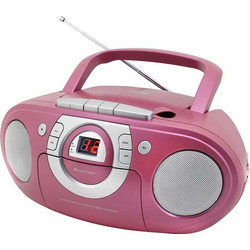 Soundmaster Boombox SCD5100 Φορητό Ράδιο CD Player με Κασετόφωνο Ρόζ