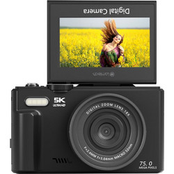 Lamtech 5K Flip Digital Camera Wi-Fi Black