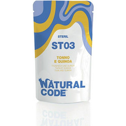 Natural Code ST03 Adult Sterilised with Tuna & Quinoa 70gr