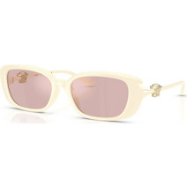 Versace VE4504D 55361T Γυναικεία Γυαλιά Ηλίου Ορθογώνια Κοκάλινα Λευκά με Ροζ Φακό