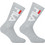 Fila Ανδρικές Κάλτσες Ψηλές Γκρι 2Pack F9598-400