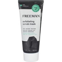 Freeman Exfoliating Charcoal & Coconut Κρεμώδης Μαύρη Μάσκα Προσώπου για Ενυδάτωση με Άνθρακα 89ml