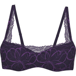 Triumph Body Make-Up Illusion Lace Σουτιέν Balconette με Ελαφριά Ενίσχυση με Μπανέλα Μωβ 10219845-00TS