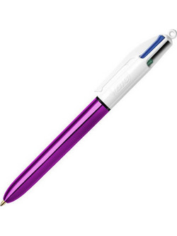 BIC 4 Colours Shine Purple Στυλό Διαρκείας 1mm Πολύχρωμο 951351
