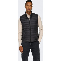 Only & Sons Αμάνικο Ανδρικό Μπουφάν Puffer Μαύρο 22035563