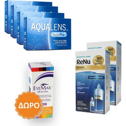 Alcon Μηνιαίοι Φακοί Επαφής 12τμχ + 2 Υγρά ReNu Advanced 360 ml + 120ml + 1 Υγρό Eyemax All In One 360ml