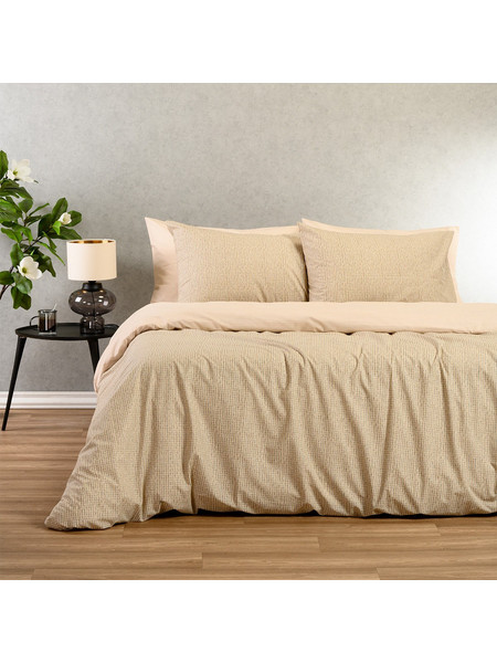 Melinen Σετ Σεντόνια Μονά με Λάστιχο 100x200+32 Casual Line Davide Beige