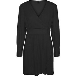Vero Moda Mini Καθημερινό Φόρεμα Κρουαζέ Μαύρο 10282191