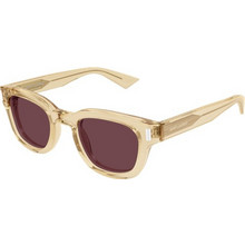 Saint Laurent SL838 008 Γυναικεία Γυαλιά Ηλίου Τετράγωνα Κοκάλινα Κίτρινα με Καφέ Φακό