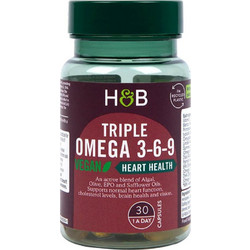 Holland & Barrett Triple Omega 3-6-9 Ελαιόλααδο & Algae Oil 680mg 30 Κάψουλες