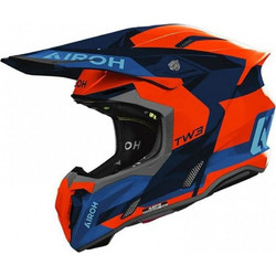 Airoh Twist 3 Fancy Orange Gloss Blue Κράνος Μηχανής Motocross