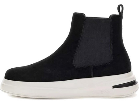 Guess Elko Ανδρικά Chelsea Μποτάκια Suede Μαύρα FMFELKSUE10