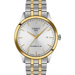 Tissot Ανδρικό Ρολόι Αυτόματο με Ασημί Χρυσό Μεταλλικό Μπρασελέ T158.407.22.031.00