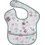 Bumkins SuperBib Floral Αδιάβροχη Σαλιάρα Πλαστική με Αυτοκόλλητο & Τσέπη 6m+ Γκρι