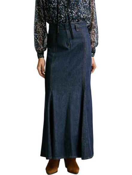 Pepe Jeans Μακριά Φούστα Τζιν Ψηλόμεση Navy Μπλε PL9011887-000