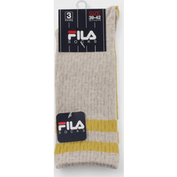 Fila Γυναικείες Κάλτσες Κίτρινες Μπεζ Γκρι 3Pack F6140-183