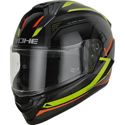 Yohe FF983 G04 Matt Black Yellow Red Κράνος Μηχανής Full Face
