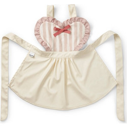 Elodie Details Candy Stripes Αδιάβροχη Σαλιάρα Ποδιά Υφασμάτινη με Κορδόνι Μπεζ