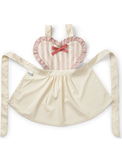 Elodie Details Candy Stripes Αδιάβροχη Σαλιάρα Ποδιά Υφασμάτινη με Κορδόνι Μπεζ