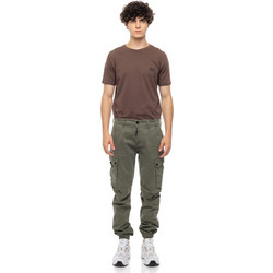 Cover Ανδρικό Παντελόνι Cargo Joggers Ελαστικό Slim Εφαρμογή Light Χακί T0190-29