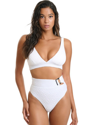 ERKA MARE Bikini Set Τριγωνάκι Ψηλόμεσο Λευκό 25604-60524