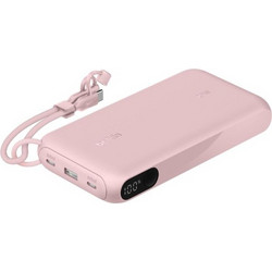 Belkin Boostcharge Power Bank 20000mAh 20W με Θύρα USB-A & 2 Θύρες USB-C Power Delivery Pink