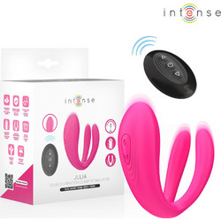 Intense Julia Double Vibrator Κλειτοριδικός Δονητής για Ζευγάρια με Τηλεχειριστήριο Ροζ