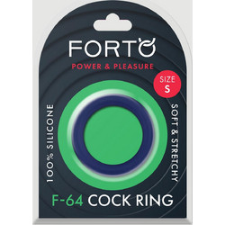 Forto F-64 Wide Small Cock Ring 40mm Blue