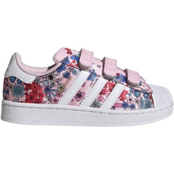 Adidas Liberty London Superstar II Παιδικά Sneakers Λευκά Ροζ Πολύχρωμα JQ2004