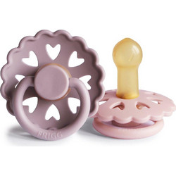 Frigg Fairytale Latex Πιπίλες Καουτσούκ 6-18m Twilight Mauve Primrose 2τμχ
