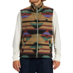 Billabong Αμάνικο Ανδρικό Μπουφάν Puffer Καφέ Μπεζ ABYFT00356-NVY
