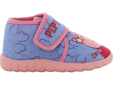 Peppa Pig Χειμερινές Παιδικές Παντόφλες Μποτάκια για Κορίτσι Ροζ Γαλάζιες PP002603-12