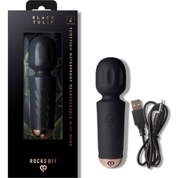Rocks-Off Mini Wand Tulip Δονητής Μασάζ Μαύρος