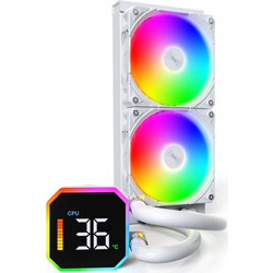 Montech Hyperflow Digital 240 White Υδρόψυξη CPU 120mm ARGB για Socket 1200 / 1700 / 1851 / 2011 / 2011-3 / 2066 / AM4 / AM5 / 115x